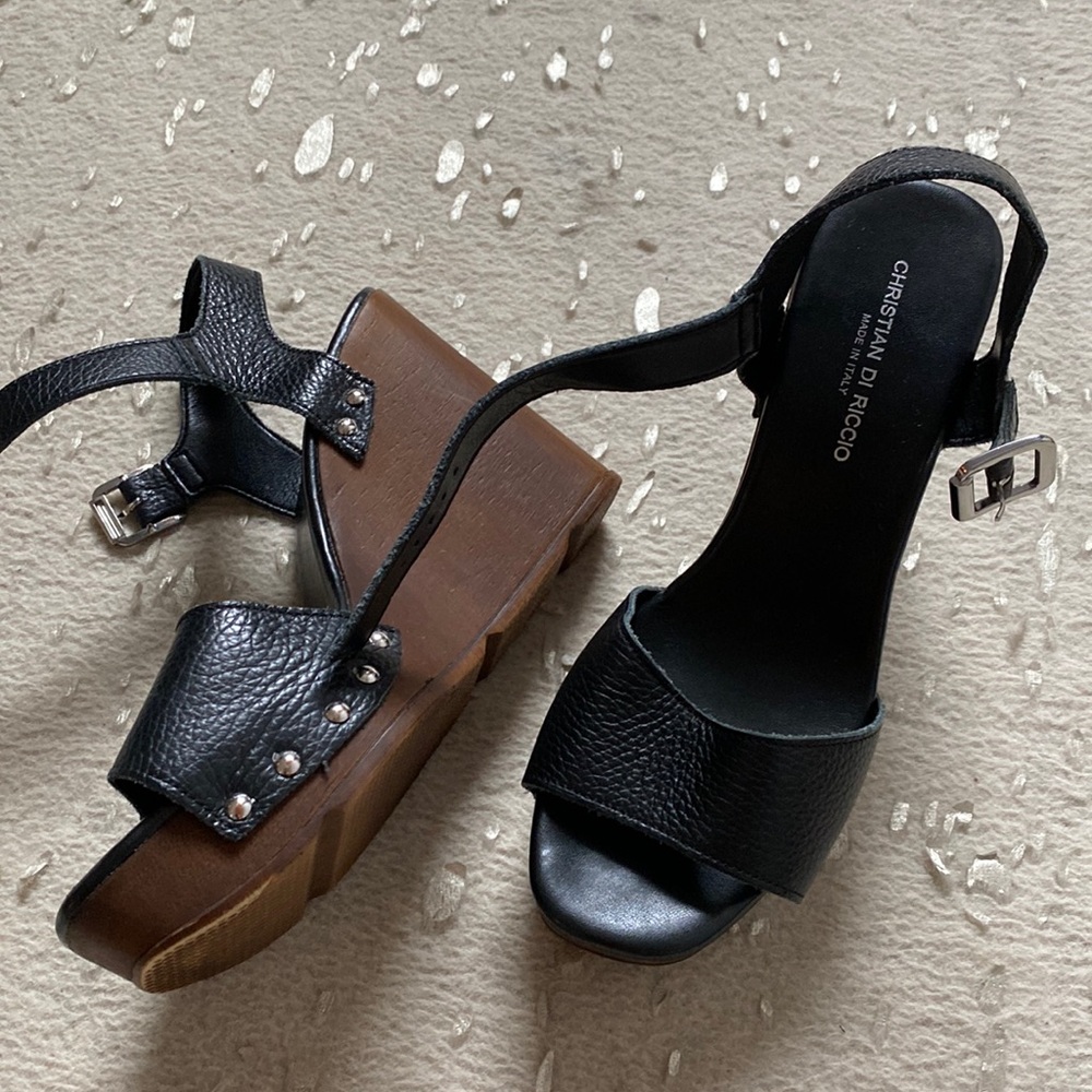 Christian Di Riccio Leather Wedges
